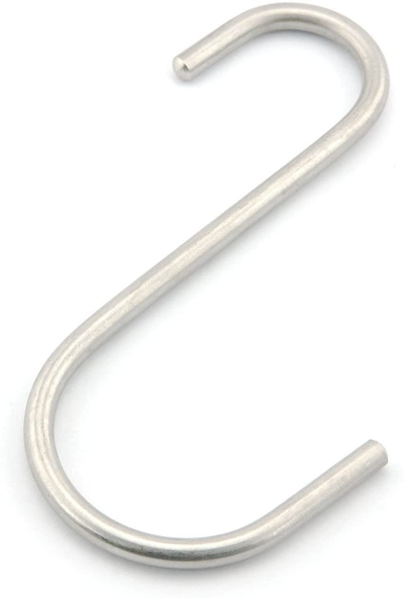 NX Garden 6 Pack 4.8 Inch Heavy Duty Solid Stainless Steel S Hook S Shape Durable Hanging Hooks for Heavy Items Tools, Auto Parts, Bicycle, Tires, Hoses. - Image 1